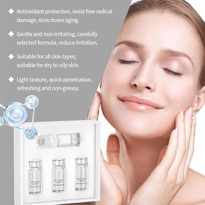 STRBOXONG KIT DE INFUSIN DE BELLEZA, KIT DE SISTEMA DE MICROINFUSIN PARA ROSTRO, SISTEMA DE MICROINFUSIN PARA LABIOS, KIT DE MICROINFUSIN, SUERO FACIAL DE PIEL SUAVE PARA TODO TIPO DE PIEL (2SET) - Image 2